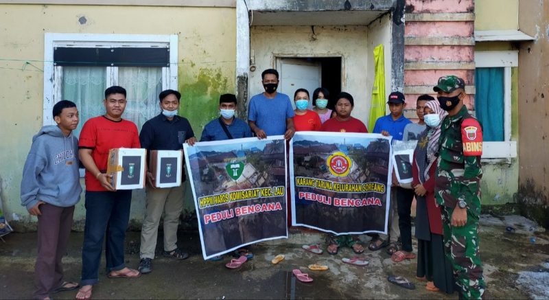 Korban Gempa Sulawesi Barat Mengungsi Di Maros, PP HPPMI Maros Bersama Karang Taruna Beri Bantuan