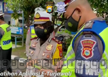 Kasat Lantas Pimpin Apel Dan Pelatihan Aplikasi Turjawali Kepada seluruh Personel Sat Lantas Polres Pinrang