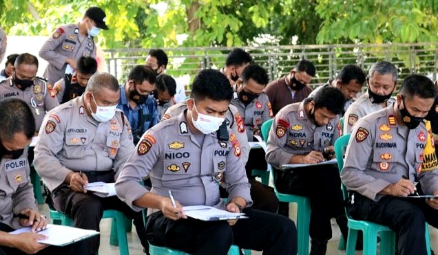 Polres Takalar Gelar Tes Psikologi, Ratusan Personel Ikut Tes Sebagai Salah Satu Syarat Pemengang Senpi
