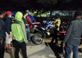 Tak kenal Lelah Satlantas Polres Pinrang kembali turun tertibkan Balapan Liar, 4 kendaraan Berhasil Diamankan