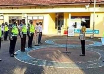 Tingkatkan kualitas personel, Satlantas Polres Pinrang Permantap12 gerakan pengaturan Lalu lintas