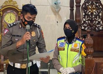 Kasat Lantas Polres Pinrang, Beri Imbauan di Mesjid Jelang Operasi Keselamatan 2021 dan Bulan Suci Ramadhan