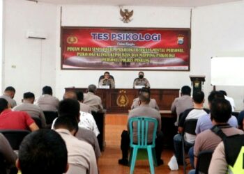 Polres Pinrang Gelar Tes Psikologi Sebagai Syarat Personel Dalam Penggunaan Senjata Api