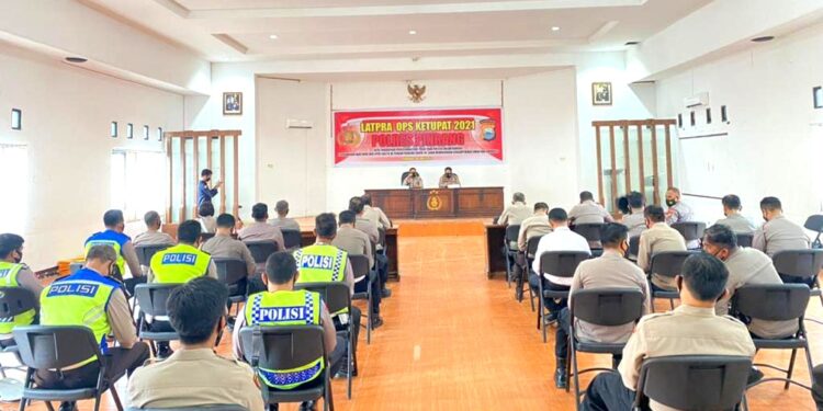 Wakapolres Pinrang Buka Latpra Ops Ketupat 2021 di Aula Quick Wins