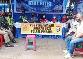 Jelang Hari Raya, Kodim 1404 Pinrang Bersama Polres Pinrang Pantau Keamanan dan Penerapan Protkes di Pasar Sentral