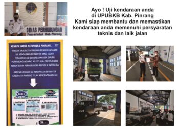Himbauan Dinas Perhubungan Kabupaten Pinrang Untuk Uji Kelaikan Kendaraan Dengan Sistem Online ( Smart Card + Sertifikasi Online )