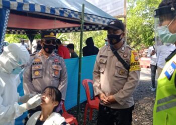 Kapolsek Lembang: Posko Perbatasan Menjadi Prioritas Dalam Pencegahan Penularan covid-19 di Kabupaten Pinrang