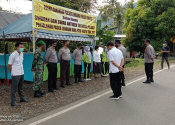 Iptu Muslih Dampingi Kapolsek Lembang Dalam Apel Gabungan Posko Perbatasan