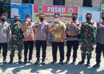 Penilaian Posko Balla Ewako Oleh Tim Dari Polda Sulsel di Desa Benteng Paremba Pinrang