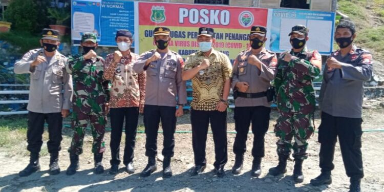 Penilaian Posko Balla Ewako Oleh Tim Dari Polda Sulsel di Desa Benteng Paremba Pinrang