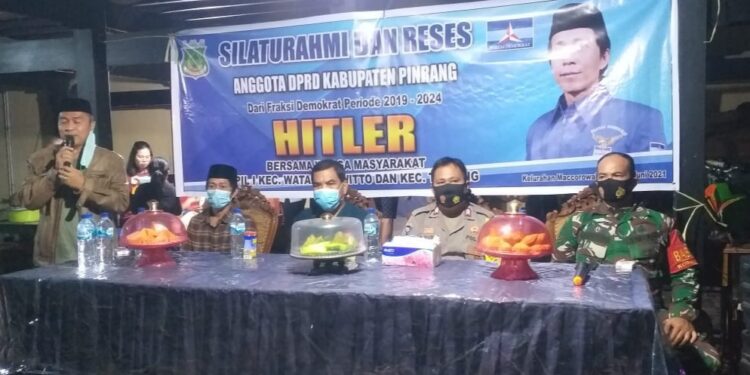 Babinsa Koramil 1404-04/Paleteang Bersama Tiga Pilar Kelurahan Macorawalie Hadiri Reses Anggota DPRD Fraksi Demokrat