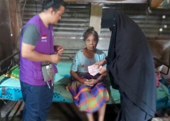 LKS-LU Kabupaten Pinrang, Menyalurkan Bantuan Untuk Lansia dan Duafa