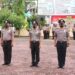 Kapolres Pinrang Pimpin Upacara Kenaikan Pangkat 32 Personel
