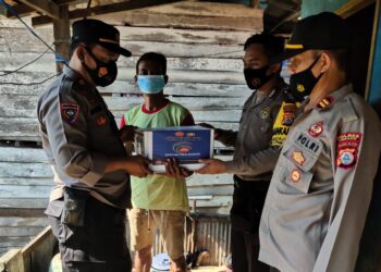 Penyaluran Bansos Dalam Rangka PPKM Mikro di Wilayah Hukum Polsek Duampanua