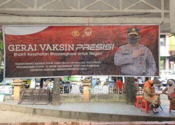 Gerai Vaksin Presisi Dalam Rangka Bhakti Kesehatan Bhayangkara di Wilayah Hukum Polsek Urban Watang Sawitto