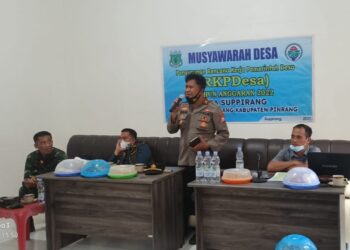 Iptu Bakri Gunakan Momen Untuk Sosialisasi Prokes Dan Tangkal Berita Hoax, Dalam Kunjungan Muspika di acara Rembug Stunting