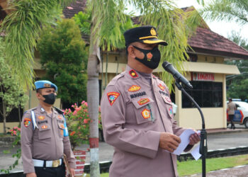 Wakapolres Pimpin Upacara Serah Terima Jabatan Kapolsek Jajaran Polres Pinrang 