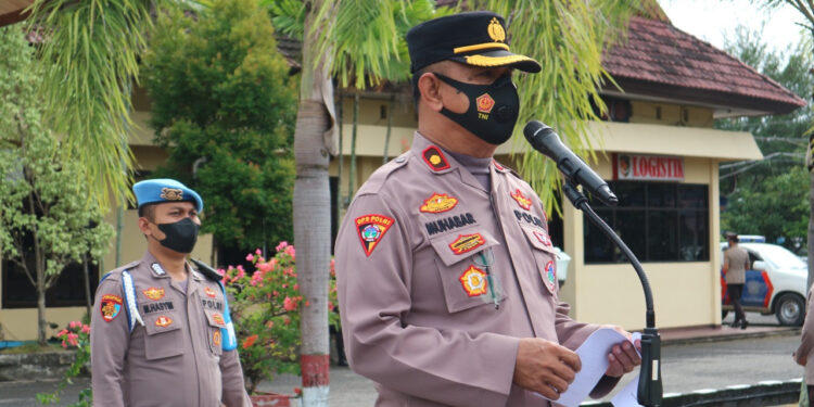 Wakapolres Pimpin Upacara Serah Terima Jabatan Kapolsek Jajaran Polres Pinrang 