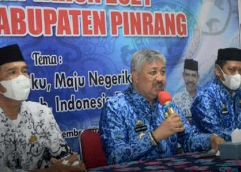 Peringatan Hari Jadi PGRI Ke -76 Dihadiri Langsung Bupati Pinrang