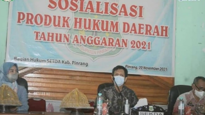 Pemerintah Kabupaten Pinrang Gelar Sosialidasi Produk Hukum Bagi Pelajar