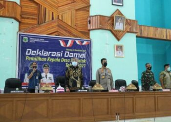 Bupati Pinrang  Pimpin Deklarasi Damai Jelang Pilkades Serentak