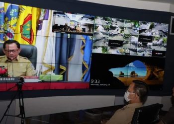 Wakil Bupati Pinrang Ikuti Virtual Meeting Pencegahan Tindak Pidana Korupsi