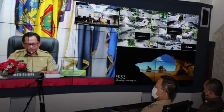 Wakil Bupati Pinrang Ikuti Virtual Meeting Pencegahan Tindak Pidana Korupsi