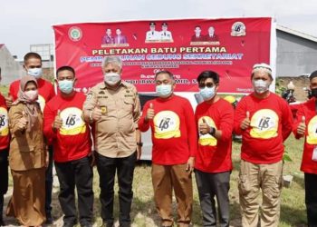 Andi Irwan Hamid Lakukan Peletakan Batu Pertama Pembangunan Sekretariat DPD PPNI Kabupaten Pinrang