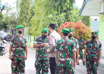 Kunjungan Kapolres Pinrang di MakodimDisambut Jarmat Personel Kodim 1404/Pinrang