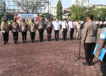 Apel Pagi Polres Pinrang, Mengucapkan Sumpah dan Janji Perang Terhadap Narkoba