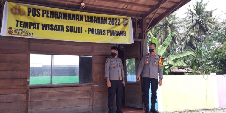 Hadapi Arus Mudik Lebaran 2022, Kapolres Pinrang Tinjau Kesiapan Pos Pengamanan di Tempat Wisata