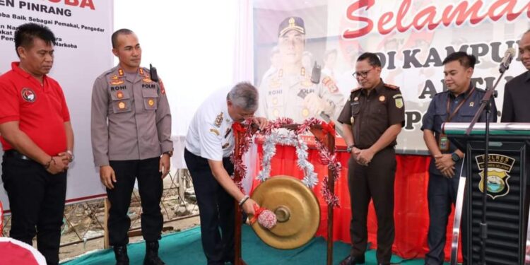 Pembentukan Kampung Tangguh Anti Narkoba Dihadiri Langsung Bupati Pinrang