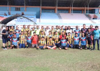 Sinergi Kemitraan, Bhayangkara Fc Polres Sidrap Gelar ki Laga Persahabatan dengan Media Fc