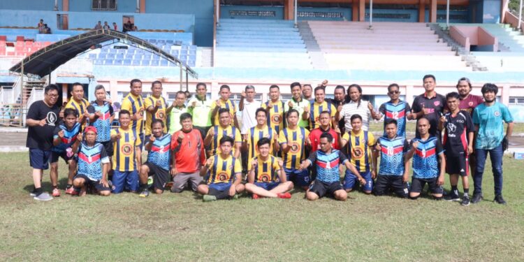 Sinergi Kemitraan, Bhayangkara Fc Polres Sidrap Gelar ki Laga Persahabatan dengan Media Fc