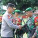 Kapolres Pinrang Hadiri Pelepasan Personil Satgas Satuan Organik Wilayah Papua 721 Makkasau