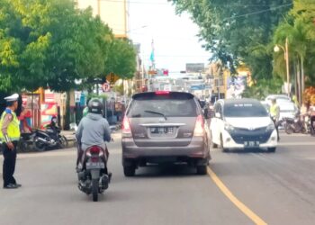 Wujudkan Kamseltibcarlantas, Unit Turjawali Polres Pinrang Intens Patroli Ramadhan 1444 H.