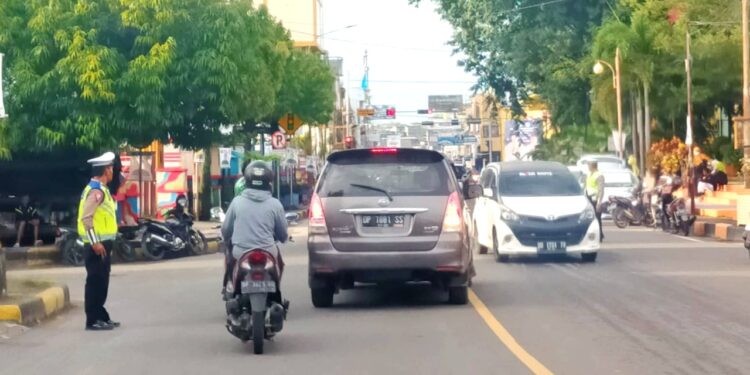 Wujudkan Kamseltibcarlantas, Unit Turjawali Polres Pinrang Intens Patroli Ramadhan 1444 H.