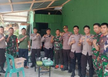 Sinergitas TNI Polri Terjalin Erat di Wilayah Polsek Lembang Polres Pinrang