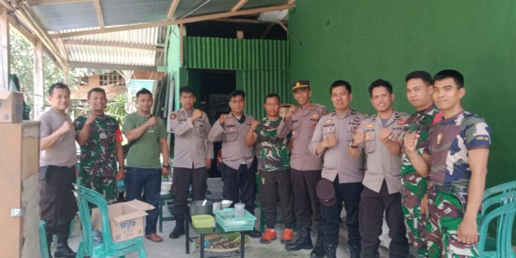 Sinergitas TNI Polri Terjalin Erat di Wilayah Polsek Lembang Polres Pinrang