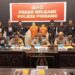 Kapolres Pimpin Press Release Pengungkapan Kasus Kriminal 3C di Wilayah Hukum Polres Pinrang