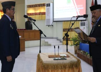 Andi Irwan Hamid Mengambil Sumpah  Dan Melantik Pejabat Sekda Kabupaten Pinrang
