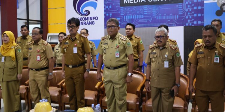 Sekda Pinrang Ikuti Rapat Koordinasi Penanganan Inflasi Yang Dipimpin Langsung Menteri Dalam Negeri