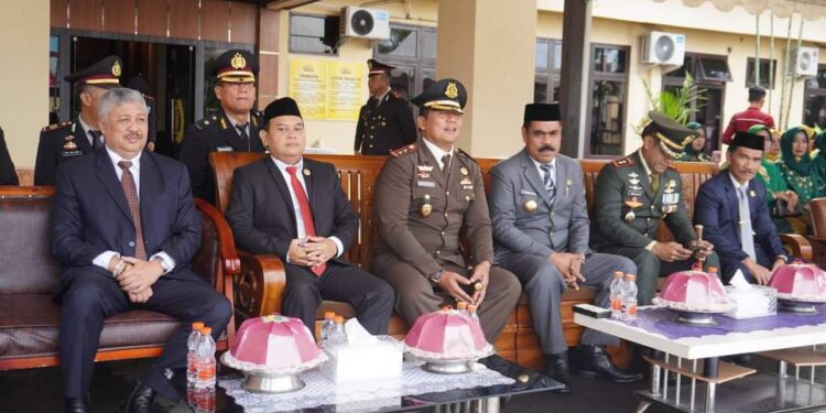 Ahmadi Akil Hadiri Hari Ulang Tahun Bhayangkara ke-78 Tingkat Kabupaten Pinrang