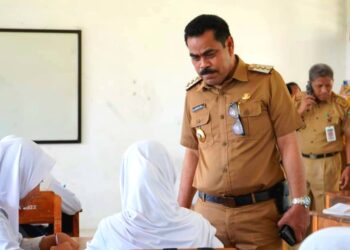 Pj Bupati Pinrang Meninjau Fasilitas Pendidikan di Kecamatan Duampanua