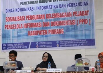 Sekda Pinrang Buka Kegiatan Sosialisasi PPID