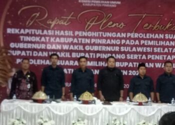 KPU Pinrang Gelar Rapat Pleno Terbuka Rekapitulasi Perhitungan Suara Pilgub Dan Pilbub