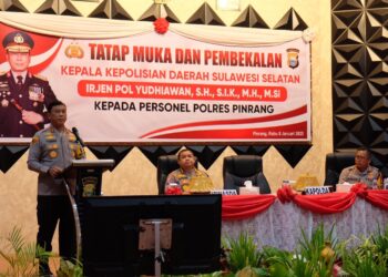 Kunjungan Kapolda Sulsel di Mapolres Pinrang Menginstruksikan Jajaran Untuk Terus Berinovasi Dalam Mendukung Program Pemerintah Pusat Dalam Bidang Ketahanan Pangan