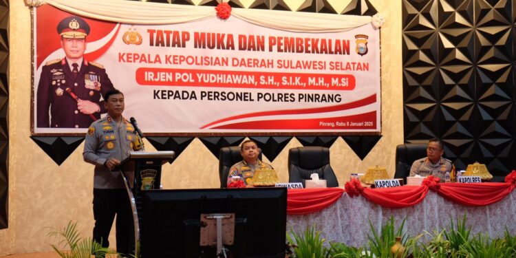 Kunjungan Kapolda Sulsel di Mapolres Pinrang Menginstruksikan Jajaran Untuk Terus Berinovasi Dalam Mendukung Program Pemerintah Pusat Dalam Bidang Ketahanan Pangan