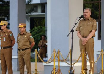 Pasca Libur Hari Raya, Andi Irwan Hamid Pimpin Apel Gabungan Di Halaman Kantor Bupati Pinrang
