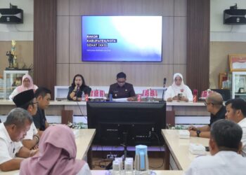 Wakil Bupati Pinrang, H. Sudirman Bungi, S.IP., M.Si., Memimpin langsung Rapat Koordinasi Persiapan Lomba Kabupaten Sehat 2025